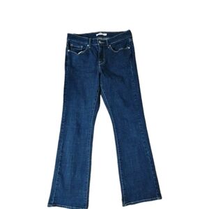 Levi's Classic Bootcut Jeans Dark Stretch Cotton Blend Distressed Women's Size 4